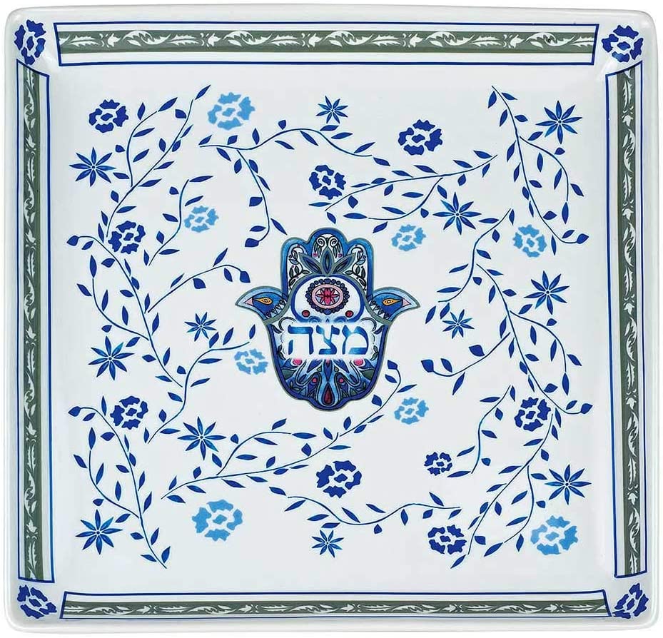 Porcelain Square Matzoh Plate