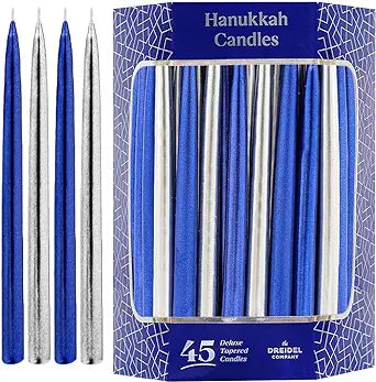 45 Dripless Blue/Silver Metallic Hanukkah