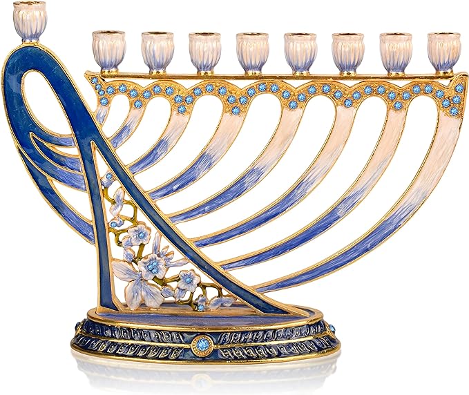 David's Harp Floral Menorah