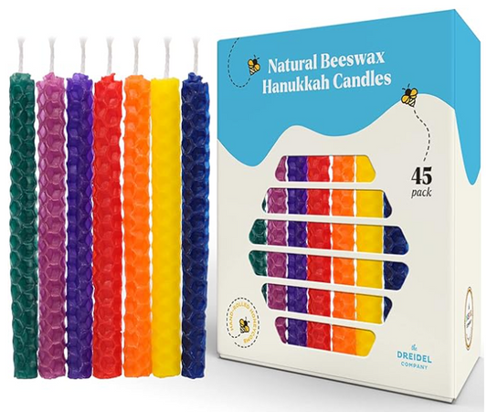 45 Honeycomb Beeswax Hannukah Candles for all 8 nights of Hannukah