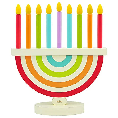 Wooden Hanukkah Menorah